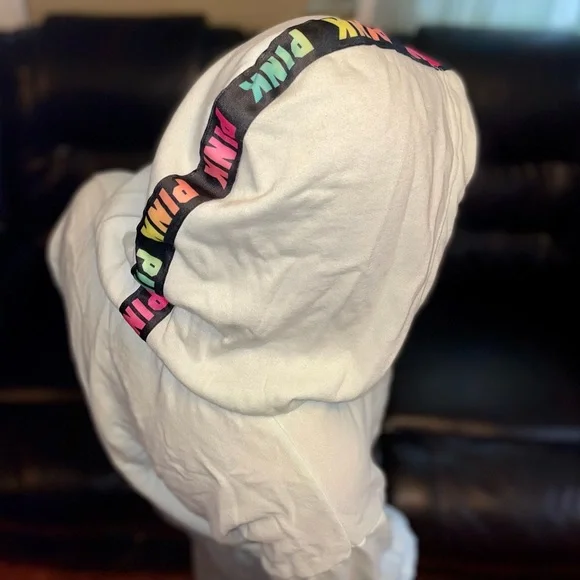 PINK Victoria’s Secret light teal blue/green zip up hoodie sweatshirt size small - Picture 16 of 16